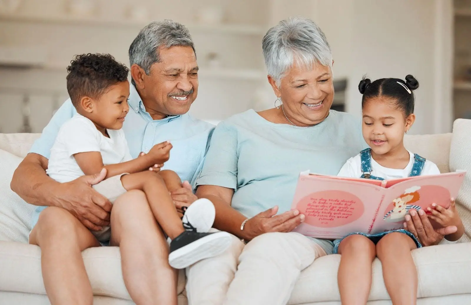 Grandparents enjoying time with their grand children