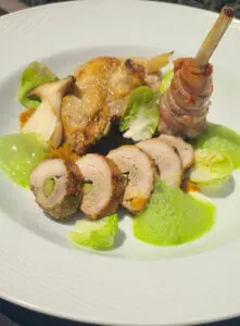 fine dining dish of pheasant