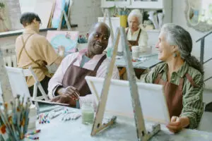 Seniors painting