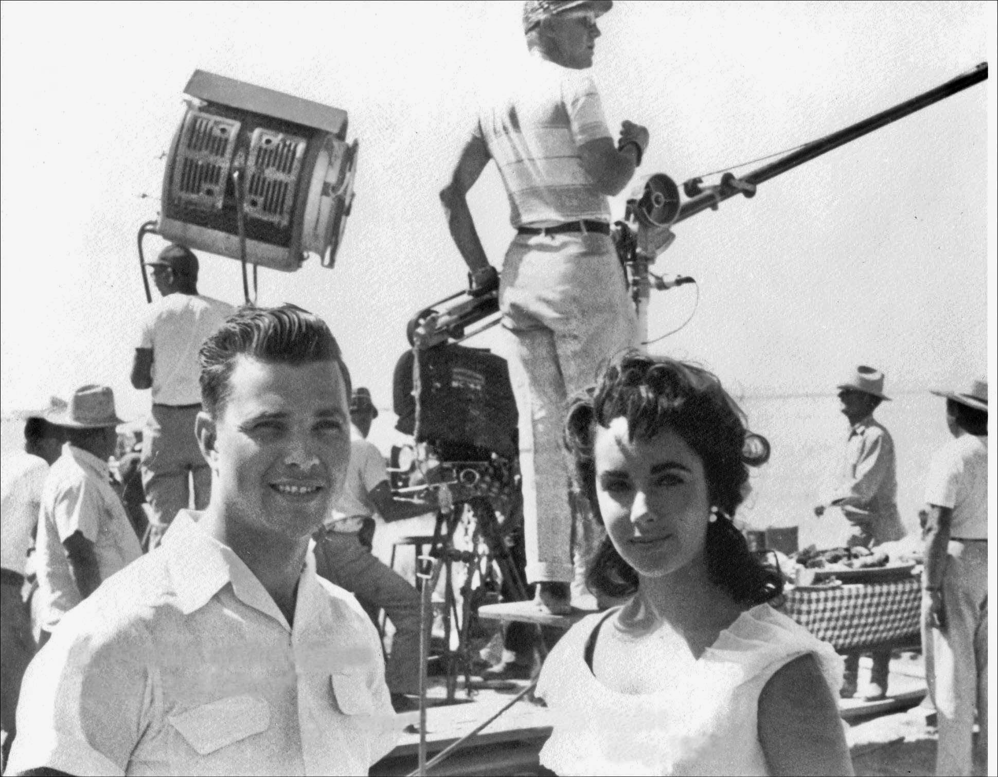 A photo from the set of 'Giant'