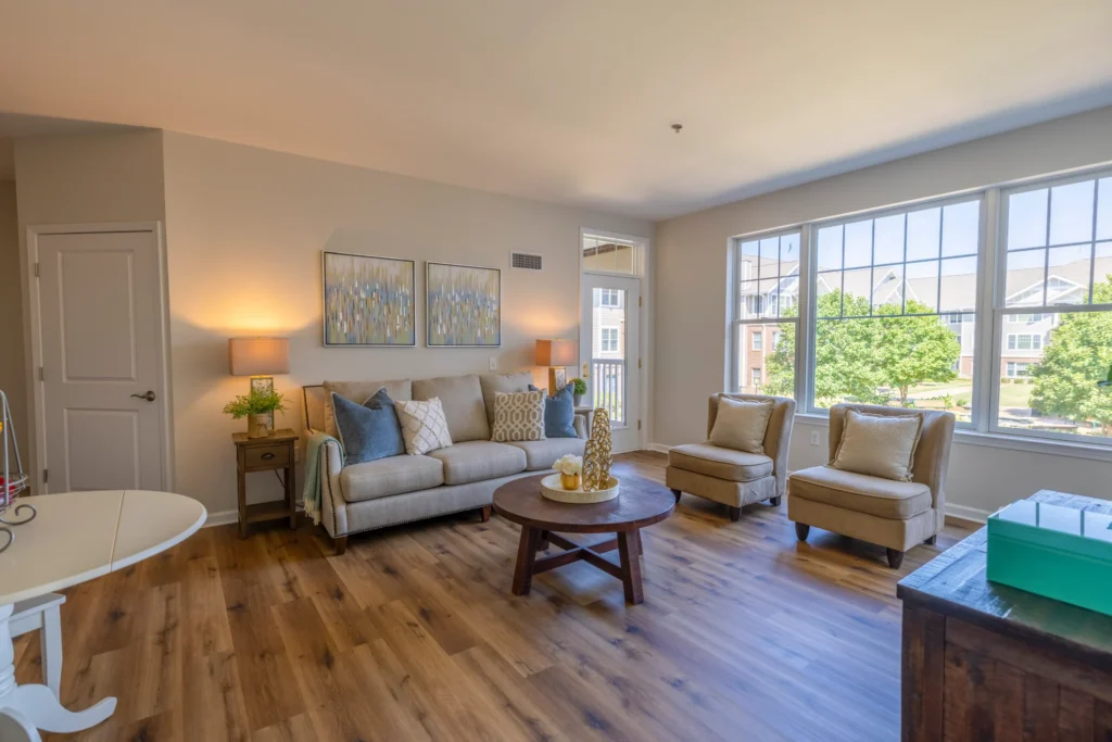 A room of a senior living floor plans and luxury senior villas at The Heritage at Brentwood in TN.