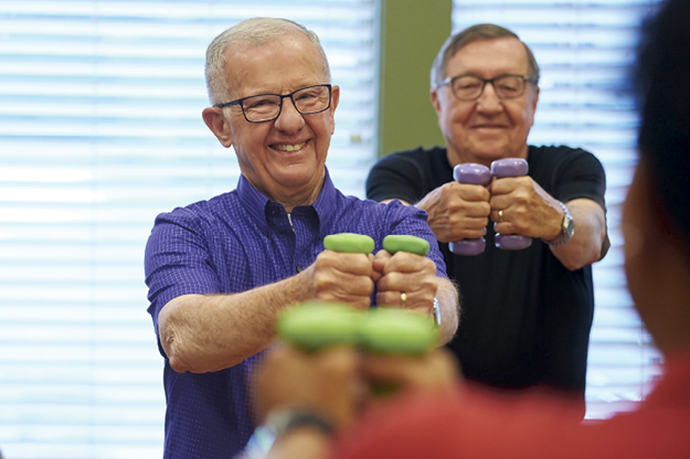 Seniors exercising