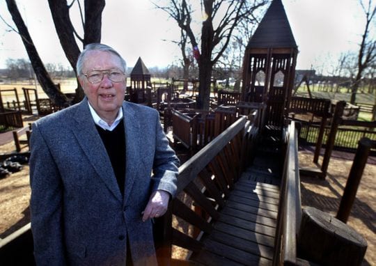 A photo of Joe Reagan at a playground